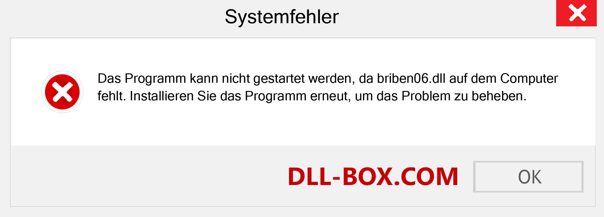 briben06.dll-Datei fehlt?. Download für Windows 7, 8, 10 - Fix briben06 dll Missing Error unter Windows, Fotos, Bildern